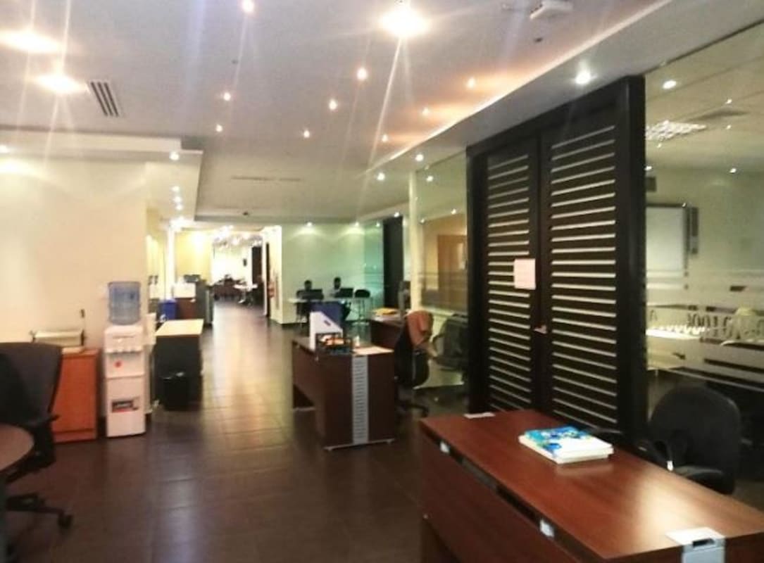 Executive meeting room with large display screen modern furniture PH BICSA Tower