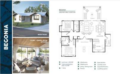 Architectural layout with bedroom and interiors for Altos del María Valle Bonito home