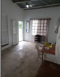Utility unfinished space metal roof concrete floor Barrio Balboa house for sale Panama