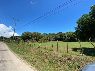 Rural fenced land with greenery close to beach development in Farallon Coclé
