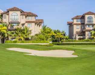 Stunning Mediterranean architecture residential tower with lush gardens Buenaventura Panama