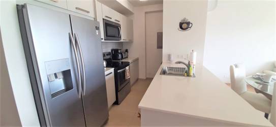 Infinity pool overlooking Pacific Ocean at Royal Palm beachfront condominium Nueva Gorgona Panama