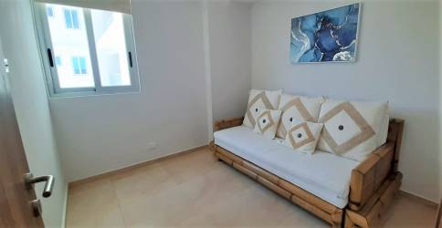 Master bedroom with ocean views, queen bed and TV in Royal Palm Playa Malibu Nueva Gorgona Panama