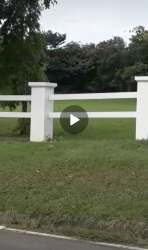 Flat open land with tropical vegetation fully fenced Punta Barco Panama