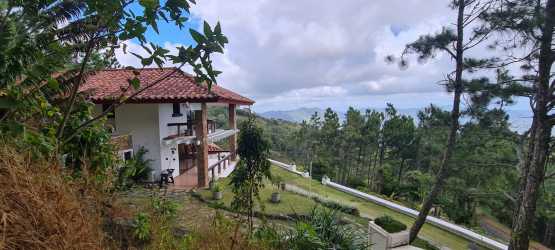 Two-story Mediterranean villa with balconies mountain views Panama