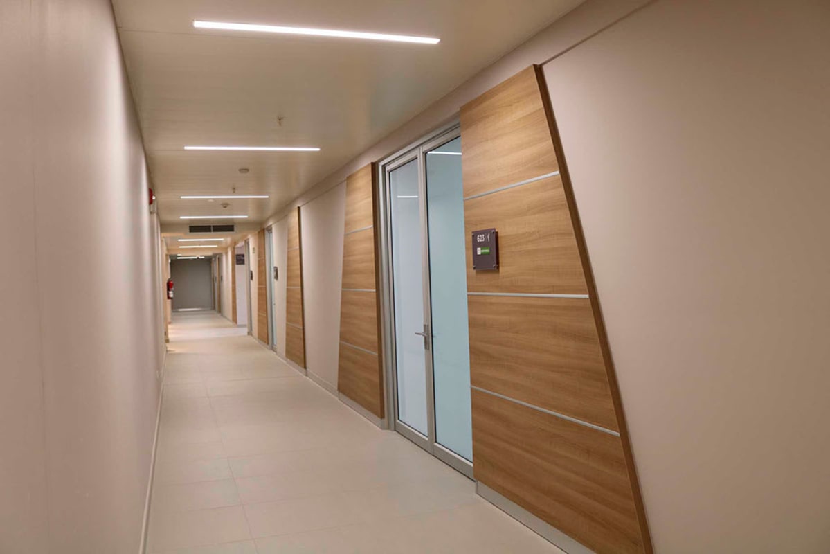 Consulting room with glass walls medical office Town Center Costa del Este Panama