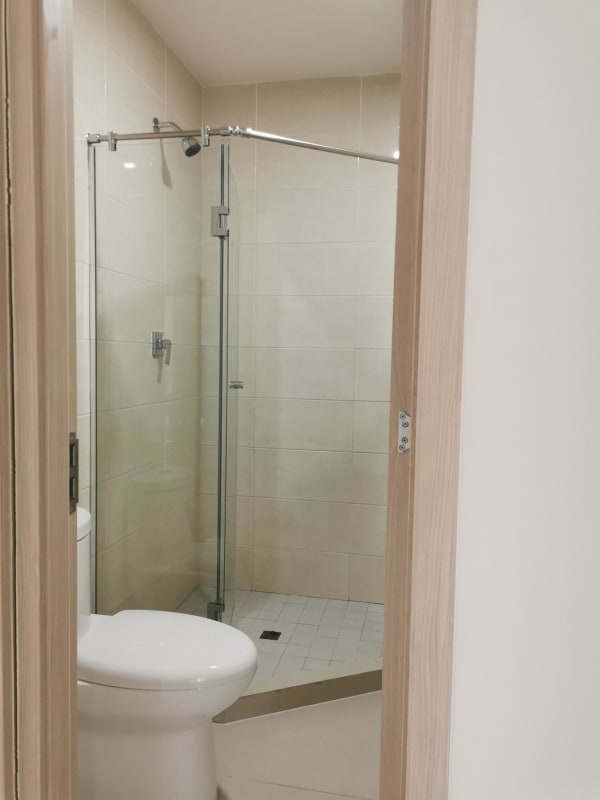 Bedroom with floor-to-ceiling windows and ocean view PH BICSA Financial Center Panama