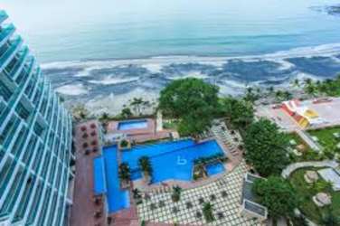 Infinity edge swimming pool facing Pacific Ocean at Bahia Nueva Gorgona Panama