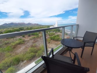 Living area with ocean views, modern furnishings and balcony access Royal Palm Nueva Gorgona Panama