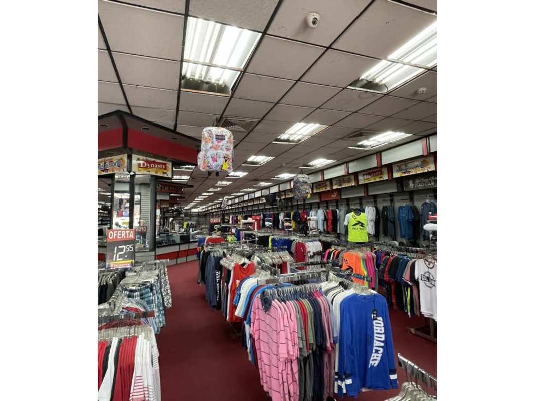 Retail interior space with lighting and racks Calidonia Panama