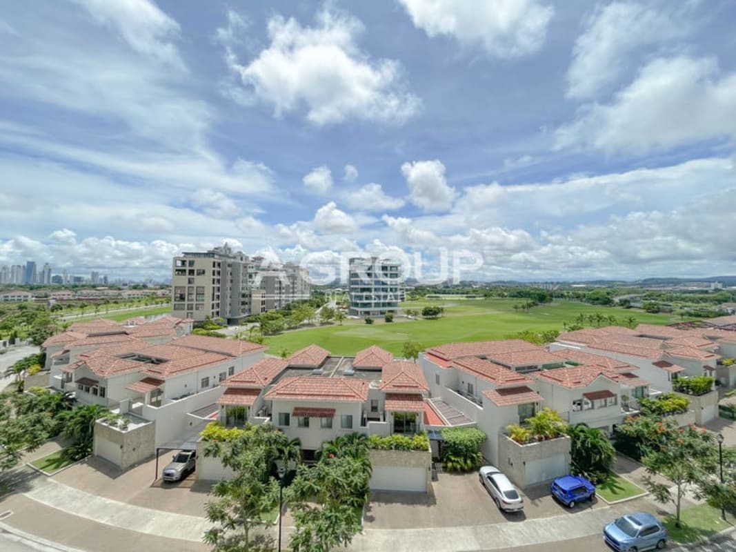 Spacious minimalist bedroom with large windows and views at Greenhouse Santa María Panama