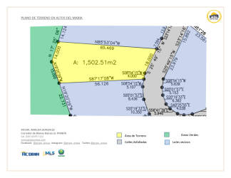 Beautiful Mountain Land 1,502m² in Altos del María