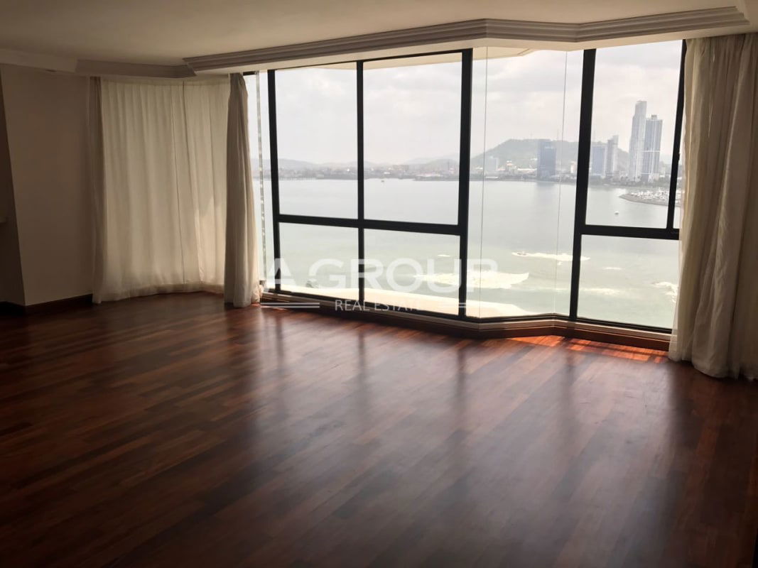 Skyline and ocean marina views from apartment in PH Mediterranee Punta Paitilla Panama City