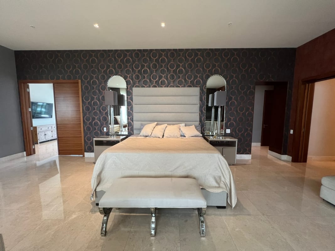 Elegant master suite with terrace access golf course view PH Ocean House Santa Maria Panama