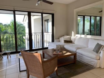 Infinity pool surrounded by palm trees at Buenaventura Resort Panama
