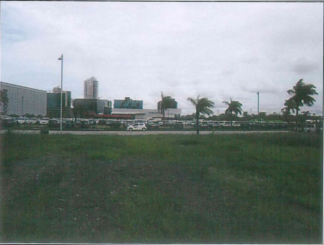 City view with modern buildings, parking and commercial development at Santa Maria Panama