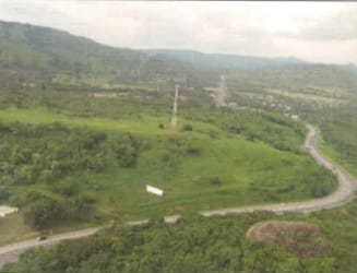 Lush countryside and rolling hills view on 824,000m2 land parcel with highway frontage Bejuco Panama