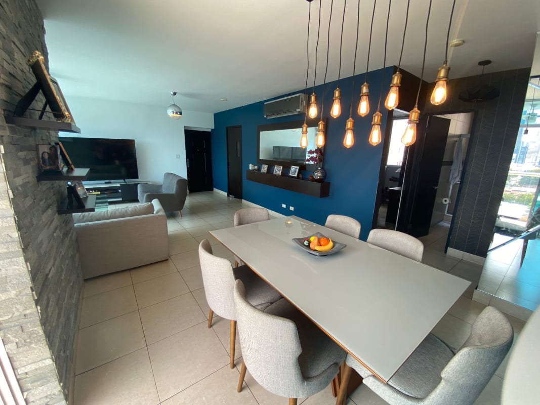 Modern kitchen porcelain floor bright cabinets PH SF67 apartment sale in Panama