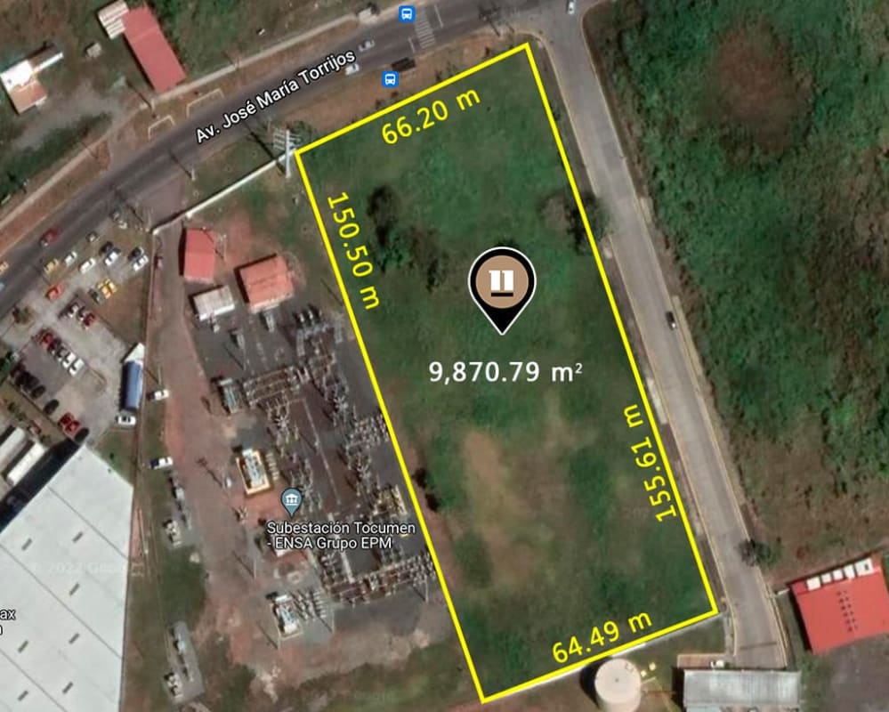 Satellite imagery of Tocumen Commercial Park, industrial zone and Ave. José Agustín Arango in Panama