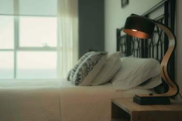 Coastal-inspired third bedroom with closets and modern decor at Playa Blanca