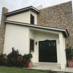 Spacious bright open concept living and dining area in country house Cabuya Chame Panama