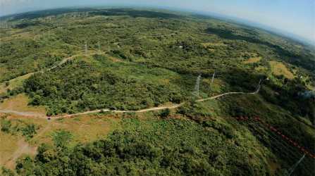 Aerial landscape of 24-hectare land parcel potential development El Higo Panama