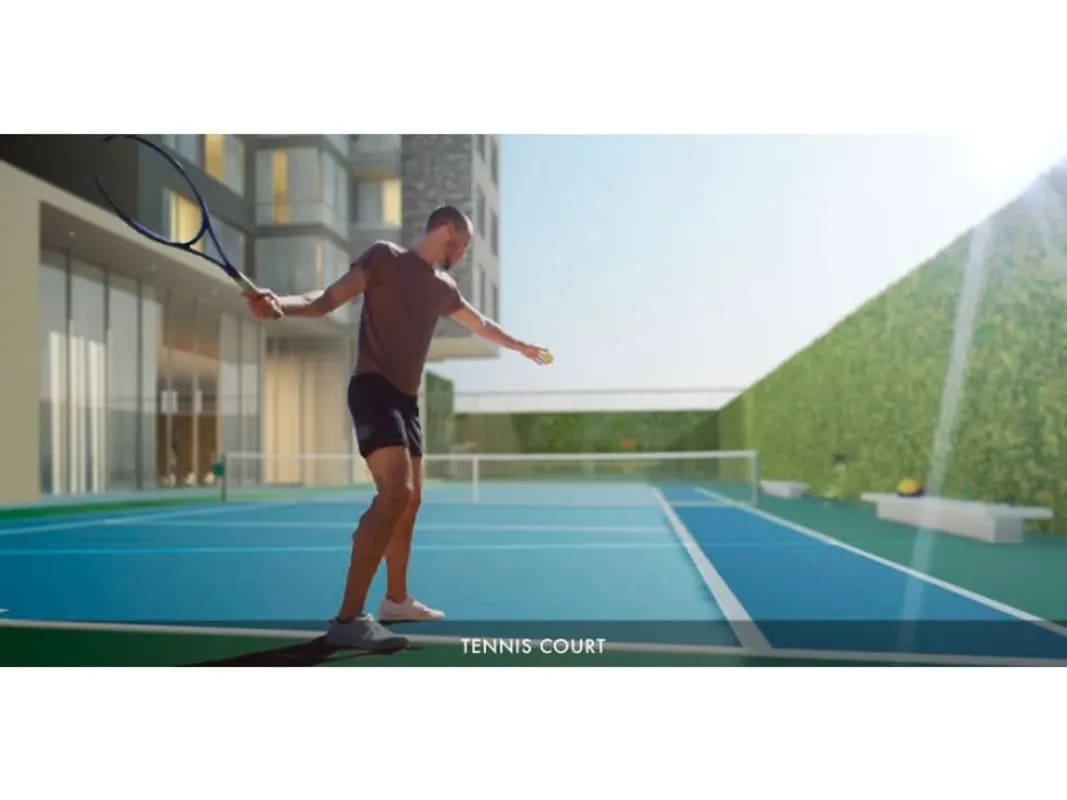 Luxury bathroom with marble walls, double sinks and decorative mirrors PH The Towers Punta Paitilla