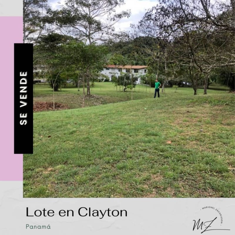 Large grassy lot with mature trees for sale Clayton Panama suitable for residential development