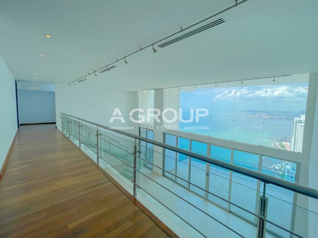 Spacious luxury kitchen with island and ocean view in PH Aqualina Punta Pacifica