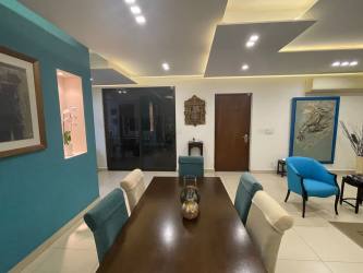 Double sink bathroom with elegant finishes remodeled in River Valley Panama