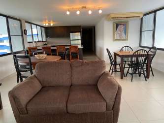 Bright bathroom with granite top vanity walk-in shower condo Coronado Panama