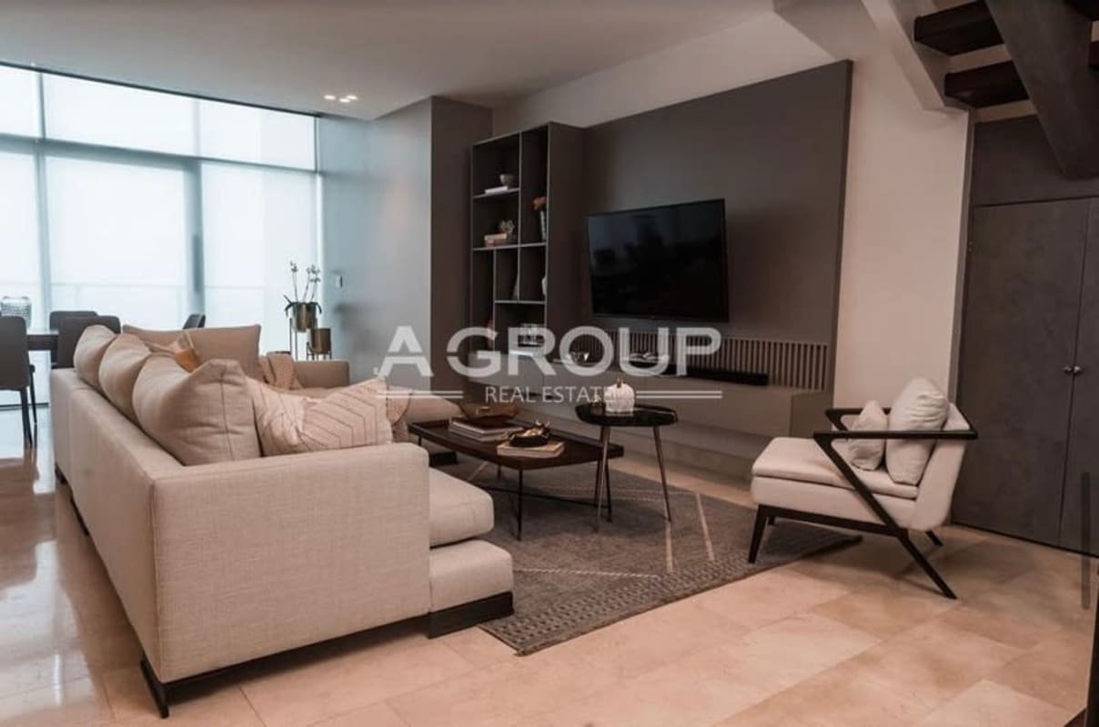 Fully equipped open kitchen granite counters stainless steel appliances PH Pacific Village Punta Pacifica Panama