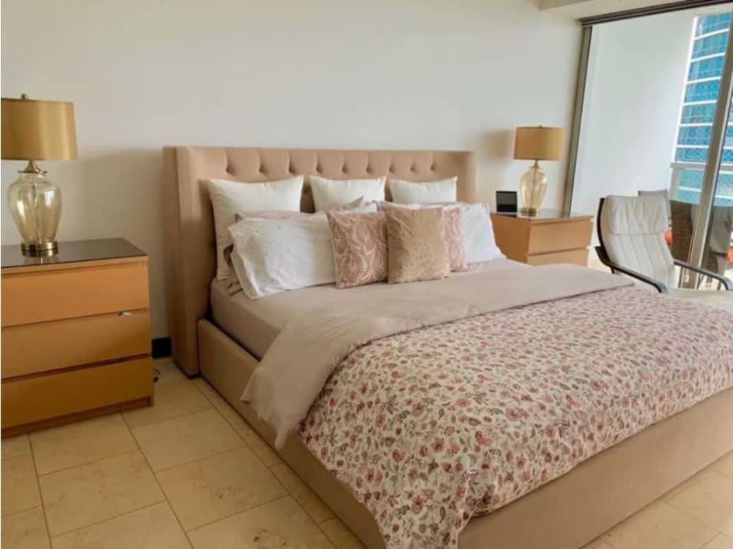 Elegant bedroom with balcony and ocean views at The Ocean Club JW Marriott Punta Pacifica Panama