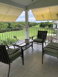 Outdoor furnished balcony overlooking Pacific Ocean in Bijao Beachfront Resort Panama