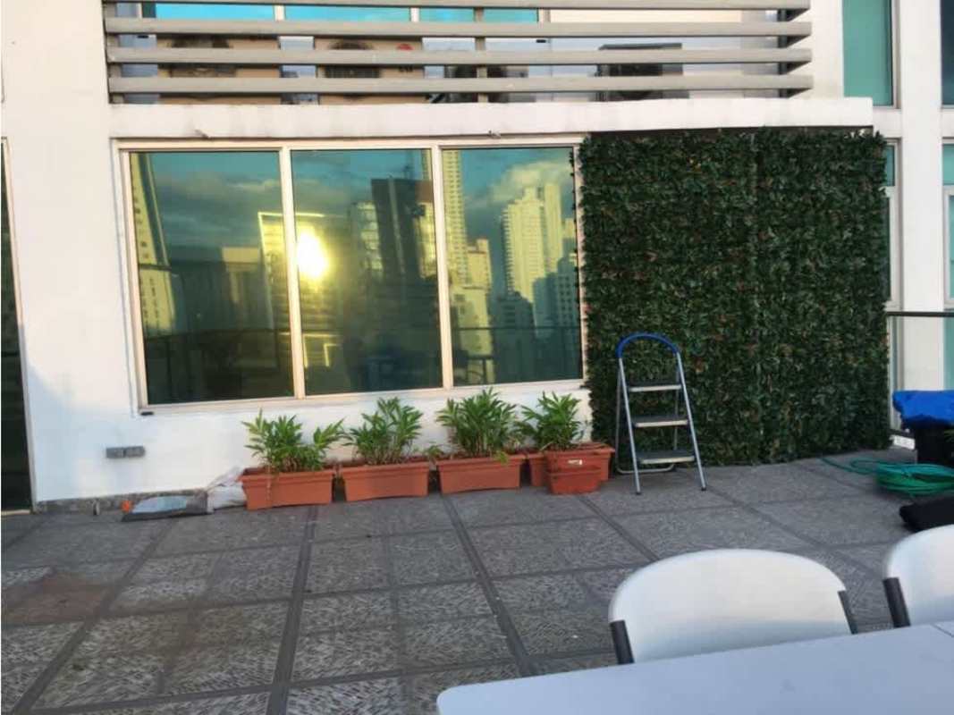 Modern living dining room with skyline view in PH Tao Coco del Mar Panama