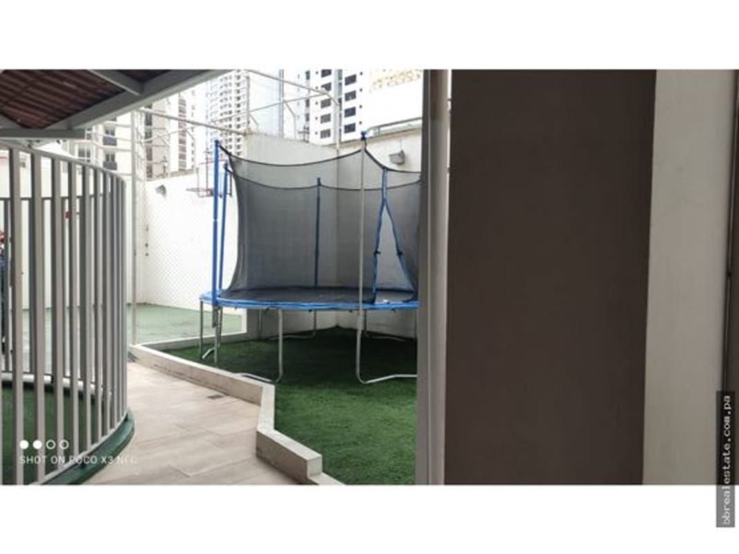 Outdoor trampoline recreation area PH Vista del Sol Punta Paitilla Panama