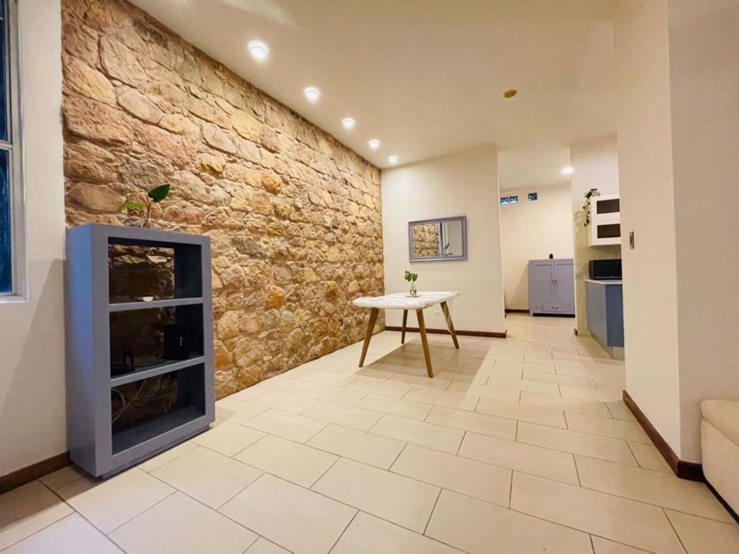 Large colonial terrace with city skyline view in Casco Viejo San Felipe Panama City