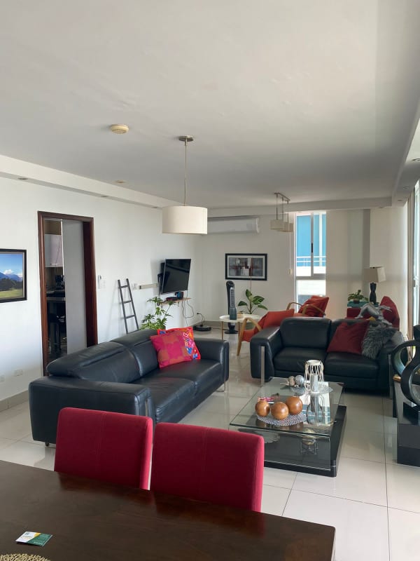 Remodeled kitchen with granite counters and stainless appliances PH Latitude Costa del Este Panama