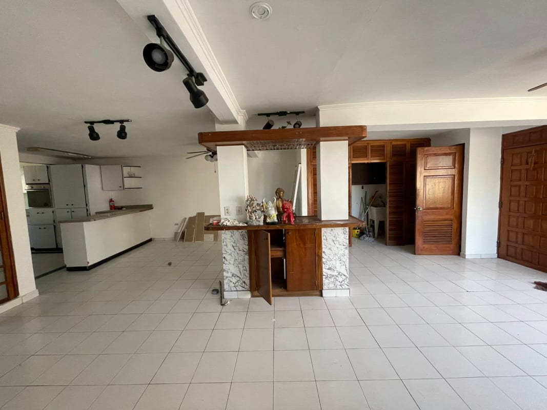 Covered porch entrance terrace Betania Panama duplex house sale