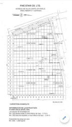 Detailed scheme of warehouse lot with zone divisions and grid measurements in Zona Libre de Colón Panama