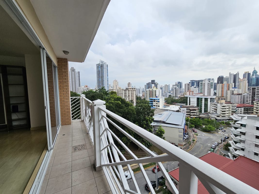 Modern balcony with panoramic skyline view PH Vistanova El Cangrejo Panama City