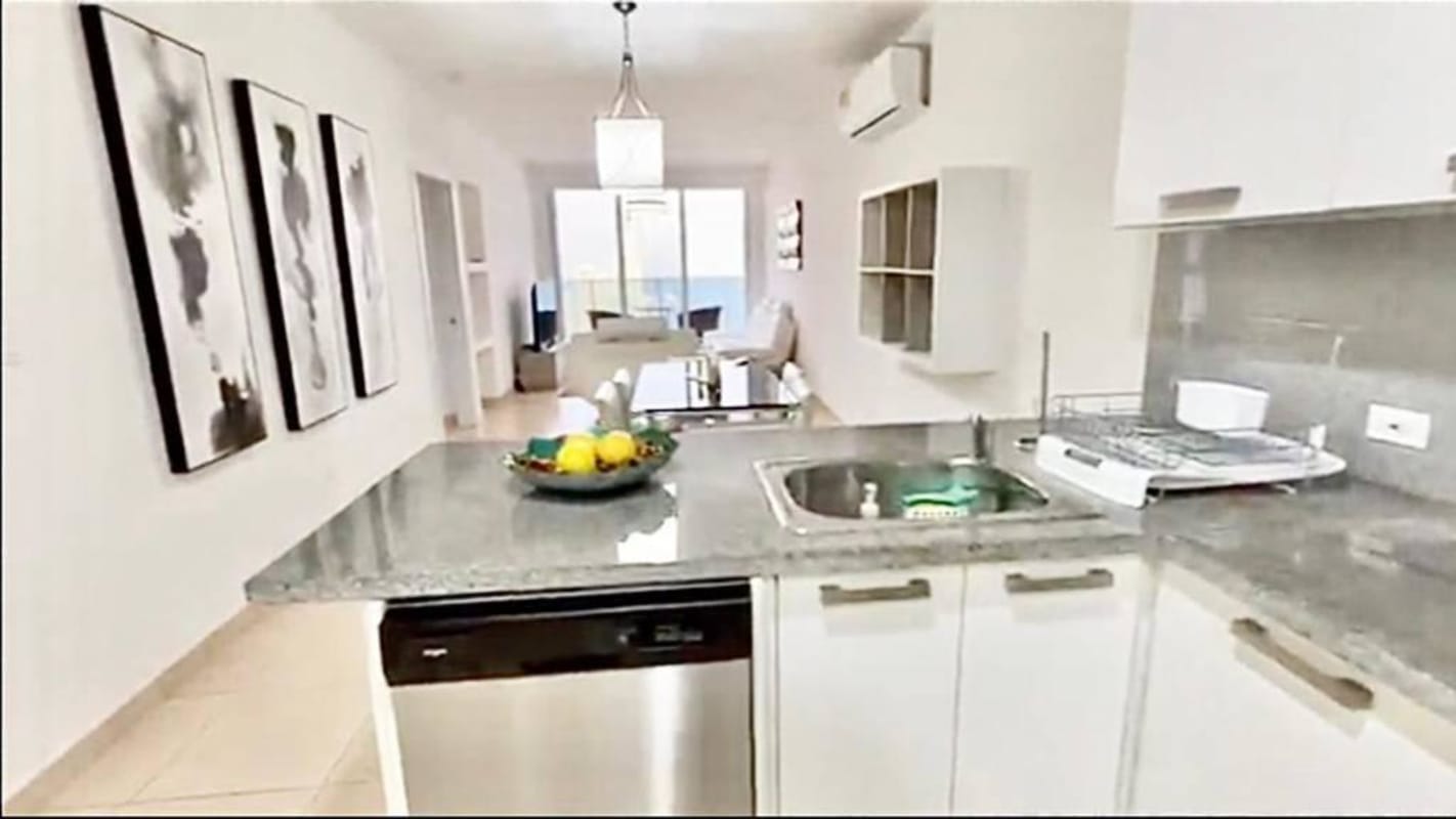 Remodeled kitchen granite counter stainless appliances PH Infinity San Francisco Panama