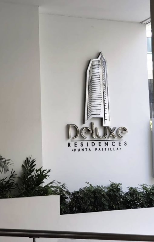 Open plan marble floor living dining room luxury Punta Paitilla apartment