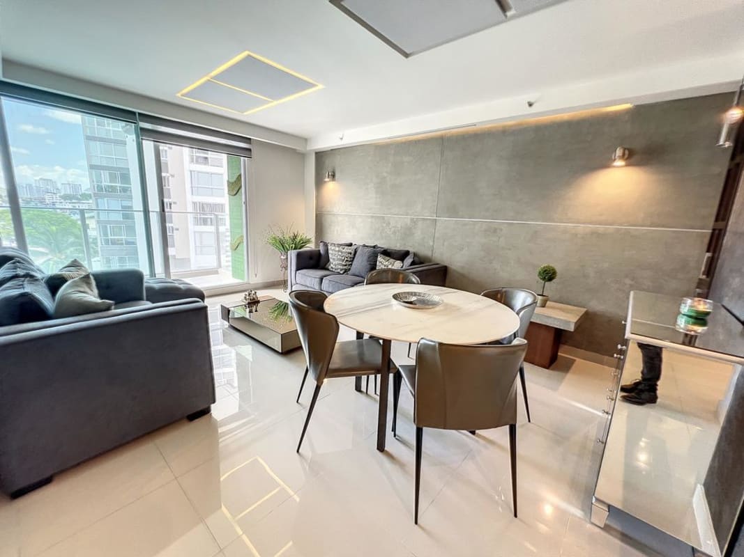 Modern kitchen with granite countertops, cabinets and open design PH Residencial del Sol Carrasquilla Panama