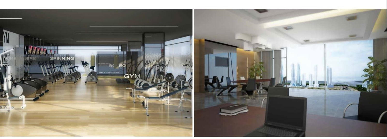 Flexible commercial office space floor plan in Times Square Center Costa del Este Panama