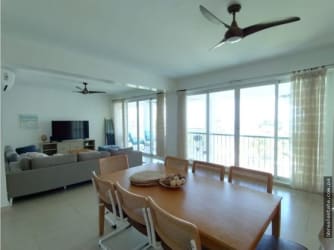 Bedroom with Pacific ocean views and modern furnishings at Bijao Beach Club Panama