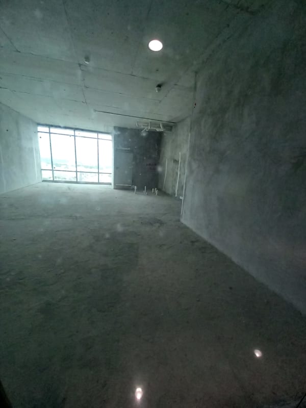 Bare unfinished interior shell office floor in prime Panama Business Tower
