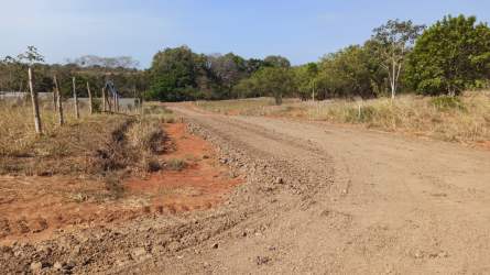 Dirt access road amid sale lots of Proyecto Libertad near Pedasi Panama