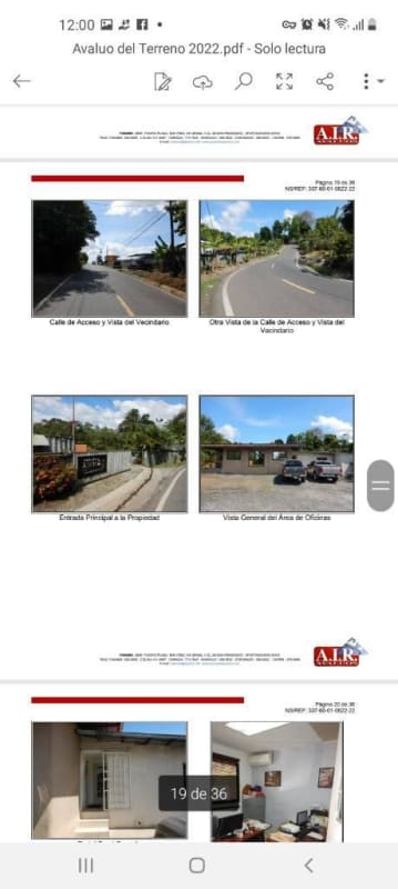 Open yard with gravel container fencing trees around on commercial industrial land for sale Panama