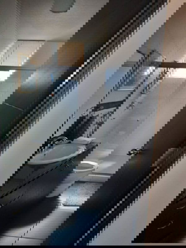 Modern bathroom with glass shower at PH El Cangrejo Panama City